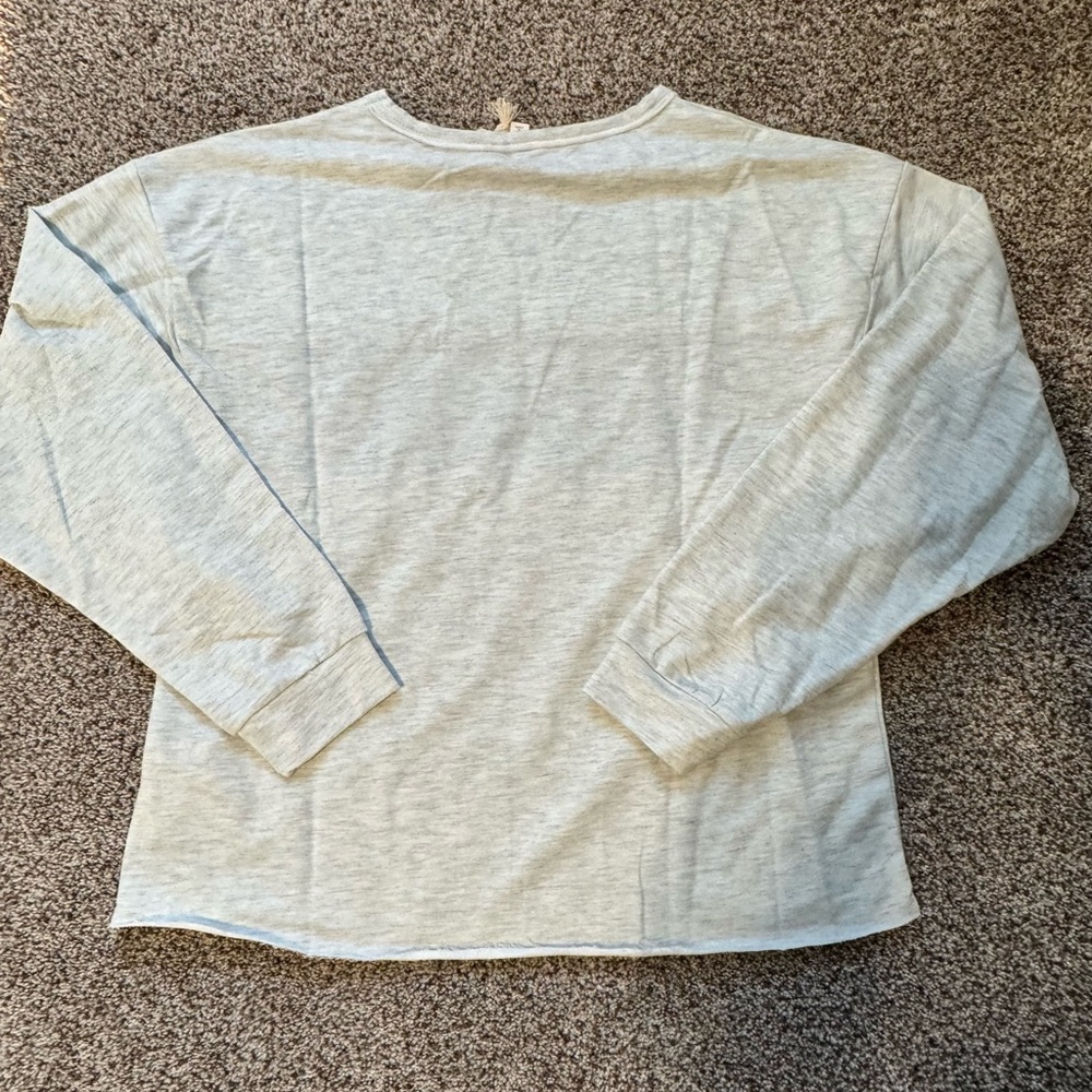 Hem & Thread(Anthropologie) Gray and Green Long Sleeve Tee - Picture 2 of 6